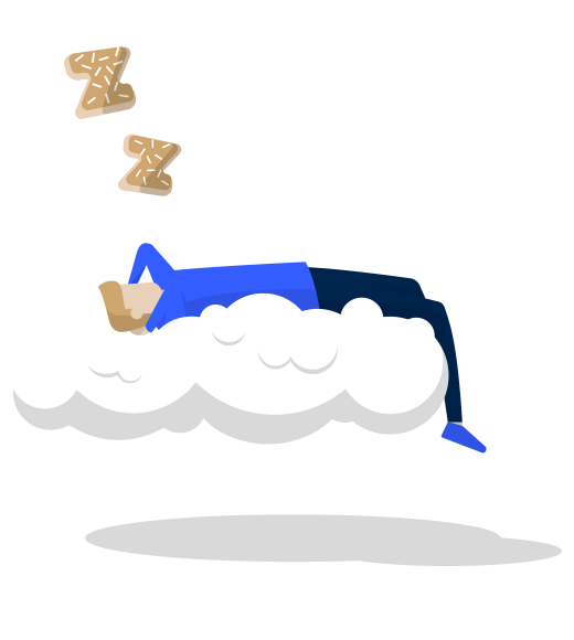 Sleeping well before eating well illustration